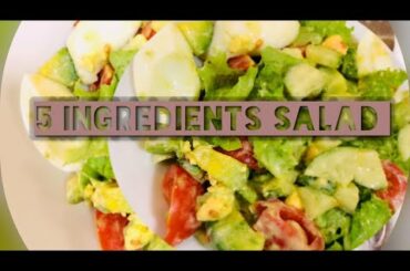 HOW TO MAKE SALAD | 5 INGREDIENTS SALAD | HEALTHY SALAD RECIPE | CUISINES AND WELLNESS