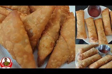 Restaurant Style Recipe | Spring rolls in tamil | Samosa in tamil | Healthy Food Channel