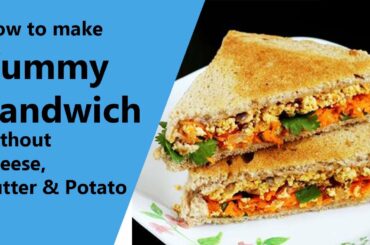 How to make yummy Sandwich without cheese, butter & Potato