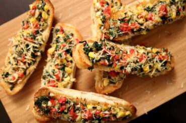 Spinach And Corn Sandwich Recipe | Open Sandwich Recipe | Ruchi's Kitchen