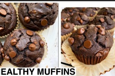HEALTHY PEANUT BUTTER CHOCOLATE BANANA MUFFIN RECIPE // BREAKFAST, SNACK, OR DESSERT IDEAS