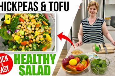 CHICKPEA and TOFU salad | Quick & Easy recipe | #stayhome and eat #healthy