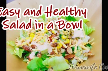 Easy and Healthy Salad in a Bowl || Housewife Cooks