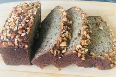 Whole wheat banana bread / healthy wheat bread/Ripe banana bread/ soft n moist bread