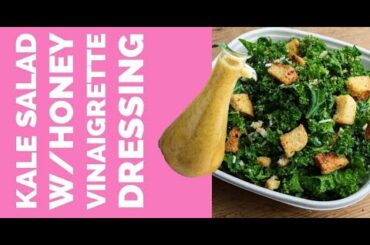 #momsonthego | Easy HEALTHY KALE SALAD WITH LEMON HONEY VINAIGRETTE DRESSING