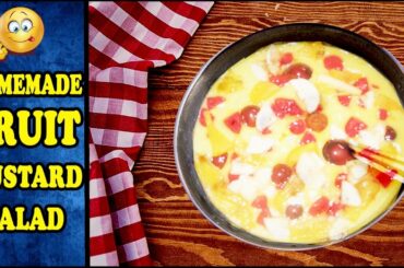 FRUIT CUSTARD RECIPE | EASY TO MAKE  FRUIT CUSTARD SALAD AT HOME | HEALTHY DESSERT