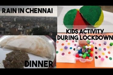 MY DINNER ROUTINE vlog| Some Ideas For Kids Activities During Lockdown | Dinner Recipe in Tamil