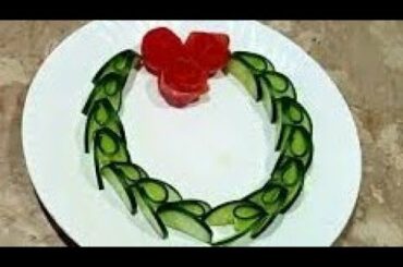 Tomato and cucumber / Salad Decoration / Waseem recipe/🍅🍅🌵👍👈
