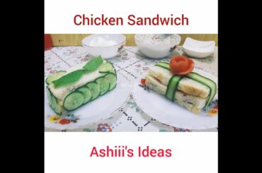 Home Made Sandwich | Chicken Sandwich Cake | Sandwich Decoration |  | Ashiii's Ideas