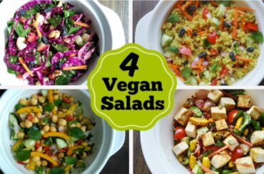 4 VEGAN SALADS FOR WEIGHT LOSS | HEALTHY & EASY SALAD RECIPES TO LOSE WEIGHT
