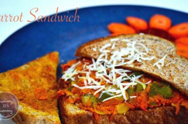 Carrot Cheese Sandwich Recipe | Carrot sandwich recipe | how to make sandwich at home