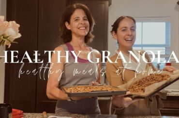 HEALTHY HOMEMADE GRANOLA RECIPE | cook with my mom & I! easy snack to make from home