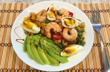 Healthy Quinoa Salad | Easy Recipe | Салат с киноа, авокадо и креветками