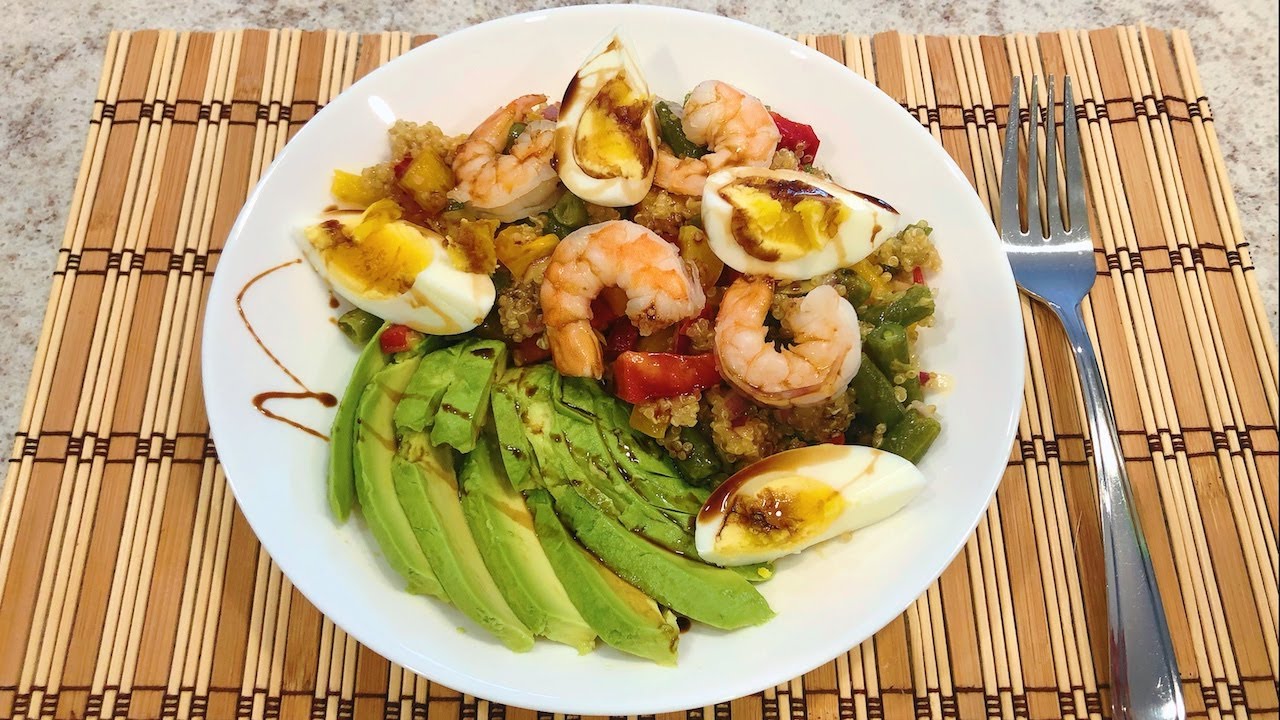 Healthy Quinoa Salad | Easy Recipe | Салат с киноа, авокадо и креветками Healthy Quinoa Salad | Easy Recipe | Салат с киноа, авокадо и креветками