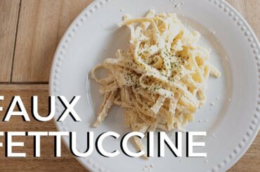FAUX FETTUCCINE | 10 minute easy, healthy pasta recipe