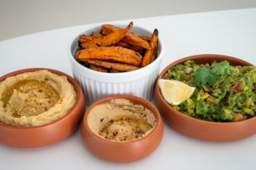 Masala Sweet Potato Fries🍟 » 3 Easy Dips » Oven-baked + Healthy Recipe
