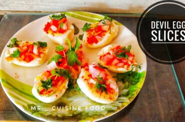 Devil Egg slices/ simple Egg breakfast/ Home made/Healthy breakfast by -chef Ms Chandra