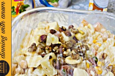 Russian Salad || Fruit salad || Easy home Recipes ||dinning with anum||