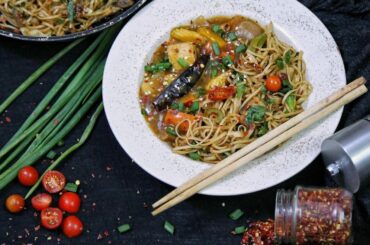 ASMR | Easy, Healthy, Quick Dinner Recipe - Millet Noodles with Hot & Sour Sauce | Recipe for Dinner