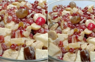 Cream Fruit Chaat Recipe - Ramadan 2020 Recipes - Ramzan Special by ( Cooking With Samra)