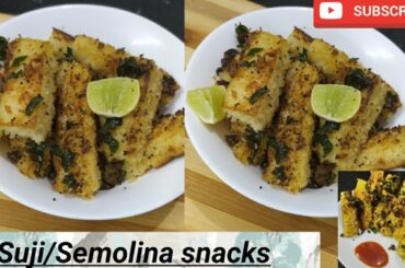 Suji Ka nashta Recipe in hindi/semolina snacks/suji Ka healthy breakfast & snacks in just 2 tsp oil