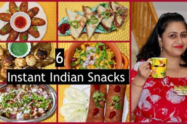 6 Instant Indian Snacks Recipes For Lockdown Days | Easy Snacks Ideas | Simple Living Wise Thinking