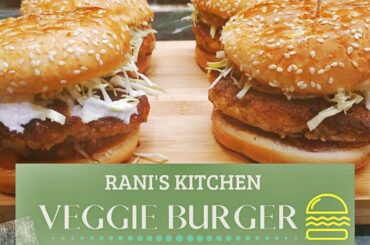 Veggie Burger Recipe I Veg Burger | Simple-Tasty-Healthy Veg Burger by Rani's kitchen -Eng-sub