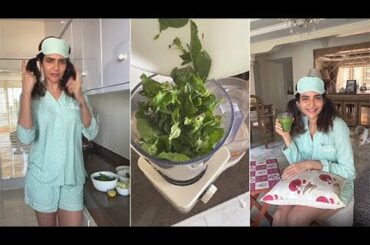 Karishma Tanna shows how to make healthy juice for fat loss