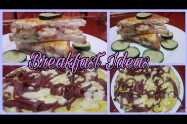 Breakfast Ideas | Cheese Salad Sandwich | Egg with ham & Cheese|