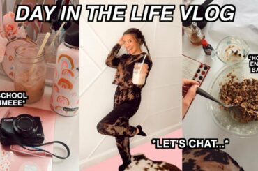 VLOG: healthy snack recipe, fitness, + let's talk.