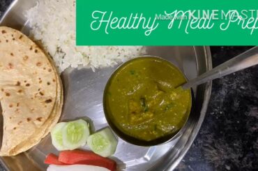 Healthy meal preparation/ dinner routine/ palak paneer recipe/ vlogger versha daily vlog