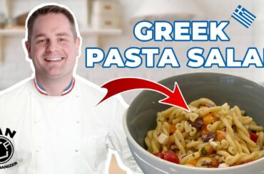 AMAZING & HEALTHY Greek Pasta Salad in Under 10 MIN !!