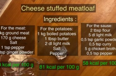 Healthy Cheese Stuffed Meatloaf/ Calorie Counted Recipes For Weight Loss/ Low Calories/ Healthy Food