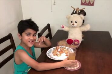 Healthy Breakfast (Cheese Bread Square)  and Healthy nannari drink