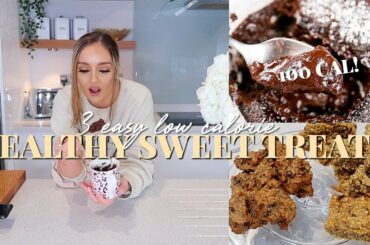 3 EASY low calorie healthy sweet treats! || Quick, Guilt-free + Weightloss!