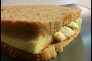 Banana Peanut Butter and Honey Sandwich
