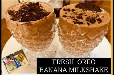 Fresh Oreo Banana Shake | Banana Smoothie | Easy to make | Healthy Food Island