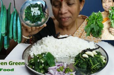 Food eating show Green Green Indian Healthy Food Mukbang