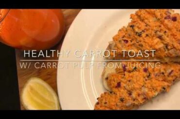 Tuna-less Carrot Salad Toast from Juice Pulp