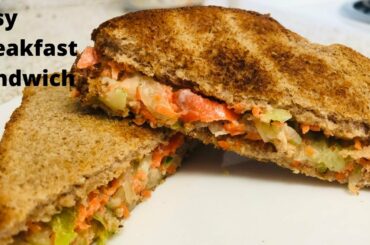 Easy Veggie Sandwich Recipe (Healthy/Tasty) | Sandwich Recipe| Healthy Breakfast|Subhi's Kitchen