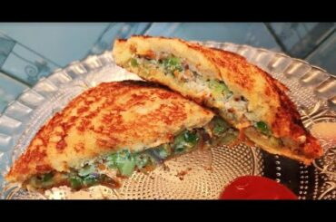 Veg Dahi Toast Sandwich Recipe | Curd Sandwich | Healthy | Easy Quick Sandwich with Curd and Veg
