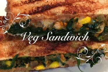 VegSandwich -Cheesy Veg Sandwich Recipe - Veg Cheese Sandwich -  Kids Lunch Box idea - Recipe Book