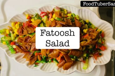 Fattoush Salad (Arabic Salad) Healthy Salad ||Fatoosh||