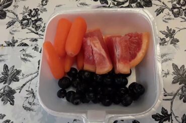 Snack Ideas 1 Carrots, Grapefruit, blueberries great prepping idea