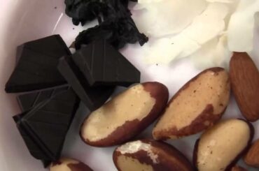 Healthy Snack Recipe, Fruit, Nuts, Dark Chocolate, Coconut
