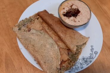 Healthy  breakfast recipe sprouted green gram dosa# uk vlog 9