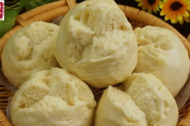 Steamed bread with milk and eggs。自制鸡蛋牛奶开花馒头，不加一滴水，松软香甜，营养又美味！
