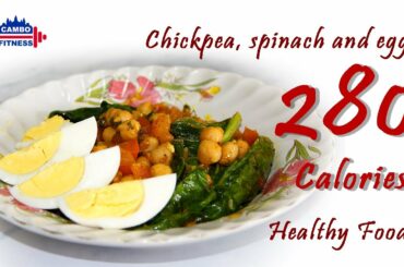 How To Make Chickpea, Spinach and Egg  280 Calories|Healthy Food