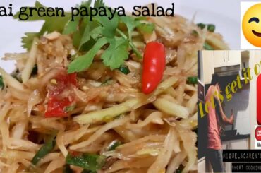 Thai Green Papaya Salad | Thai Salad | healthy salad