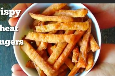 Wheat French Fries | Crispy Wheat Fingers | Healthy Atta Snack Recipe